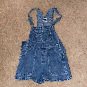 Denim Overall Shorts